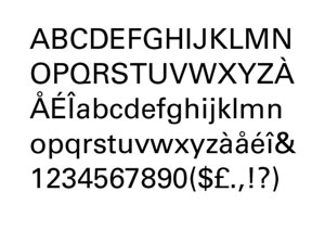 Univers, d'Adrian Frutiger, 1957